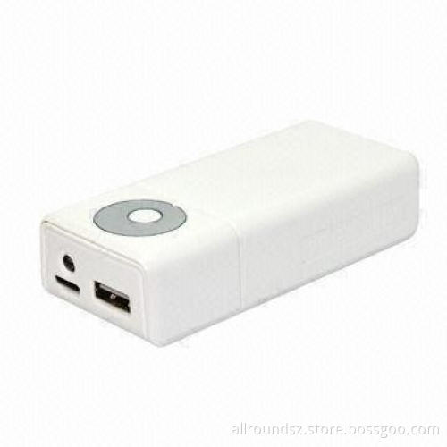 Power Bank with 5,200mAh Battery Cell Capacity, 1A Output Current, Suitable for iPad and iPhone